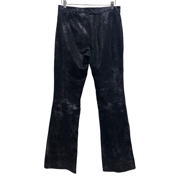 VTG Maxima Wilsons Leather Biker Pants 10 Black Textured Moto Grunge Whimsygoth - Picture 3 of 8